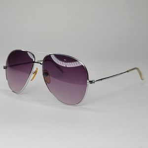Opti-Ray Sunglasses Aviator Sliver Frame Vintage